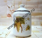 Банка для сыпучих продуктов "Лоза"в инд.коробке 560мл, H15.5см, D9см 05-0001 С