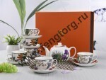 Чайный сервиз 13 пр. "Тропикана" в ПУ(чашка 250 мл) 07-0035