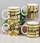 Кружка "Love you" 350ml, микс 4 деколи 3602